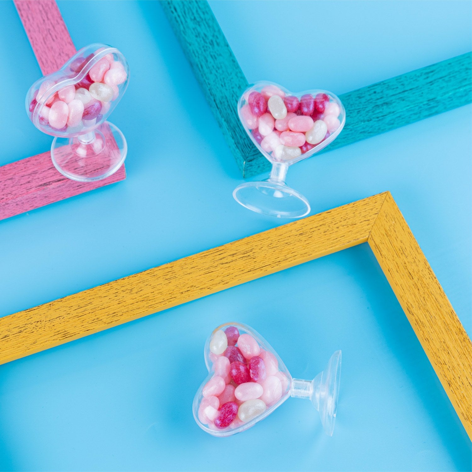 Heart Shaped Acrylic Candy Boxes 12 Pack 3.07"X3.03"X1.76"