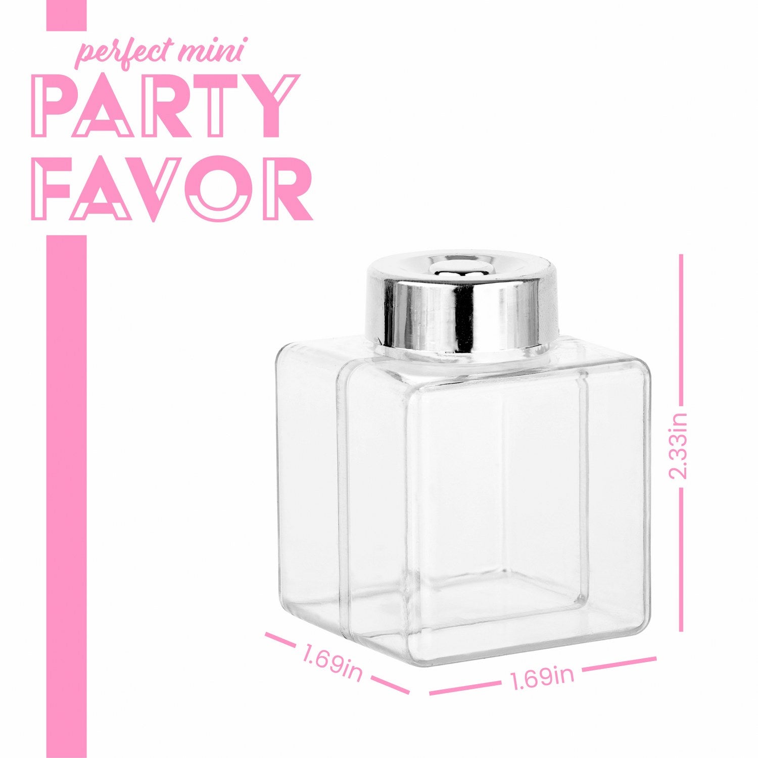 Bottle Shaped Acrylic Candy Boxes 12 Pack 1.69"X1.69"X2.33"