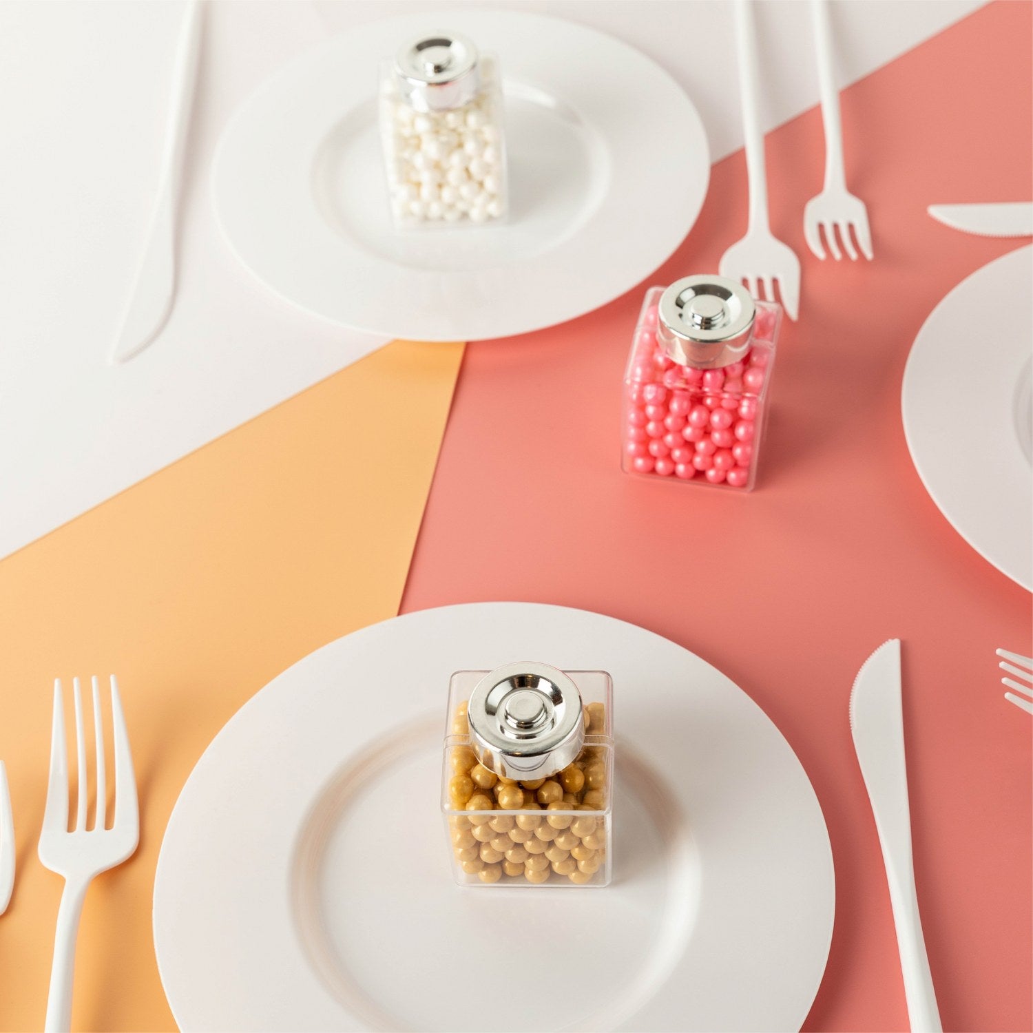 Bottle Shaped Acrylic Candy Boxes 12 Pack 1.69"X1.69"X2.33"