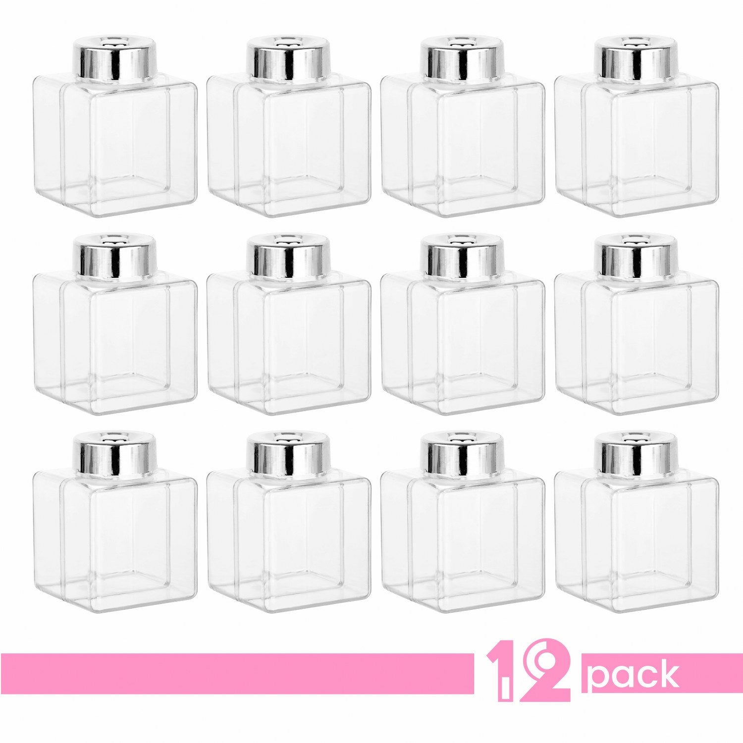 Bottle Shaped Acrylic Candy Boxes 12 Pack 1.69"X1.69"X2.33"