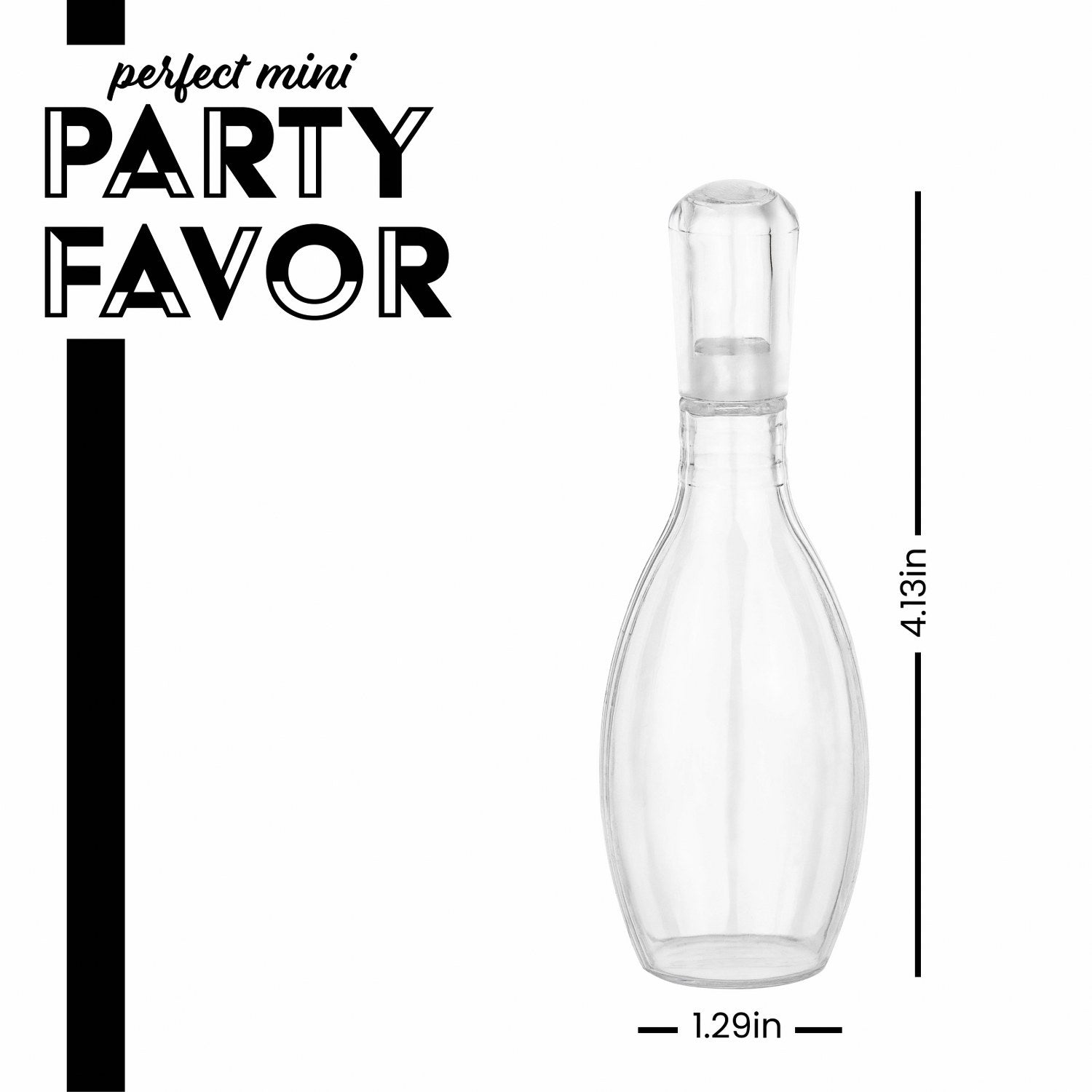 Bowling Pin Shaped Acrylic Candy Boxes 12 Pack 1.29"X4.13"