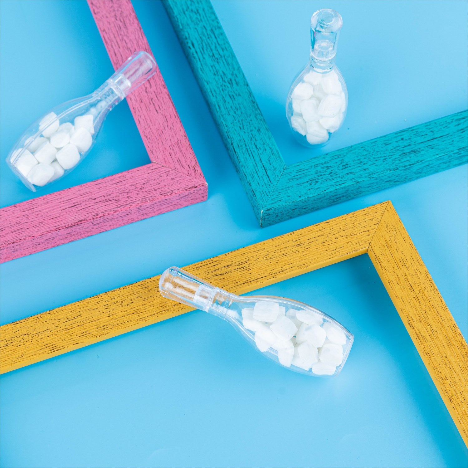 Bowling Pin Shaped Acrylic Candy Boxes 12 Pack 1.29"X4.13"