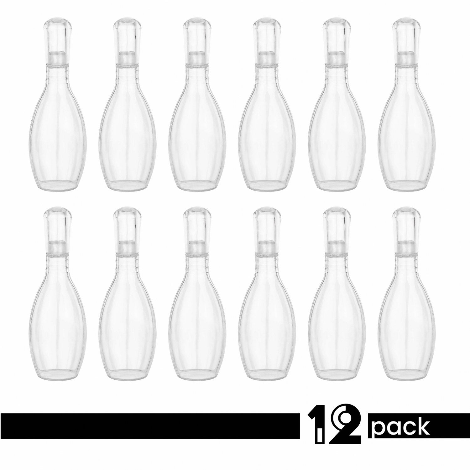 Bowling Pin Shaped Acrylic Candy Boxes 12 Pack 1.29"X4.13"