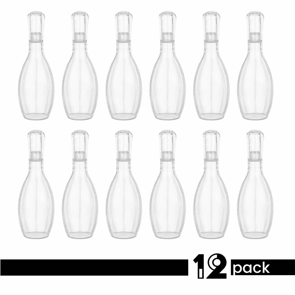 Bowling Pin Shaped Acrylic Candy Boxes 12 Pack 1.29"X4.13"