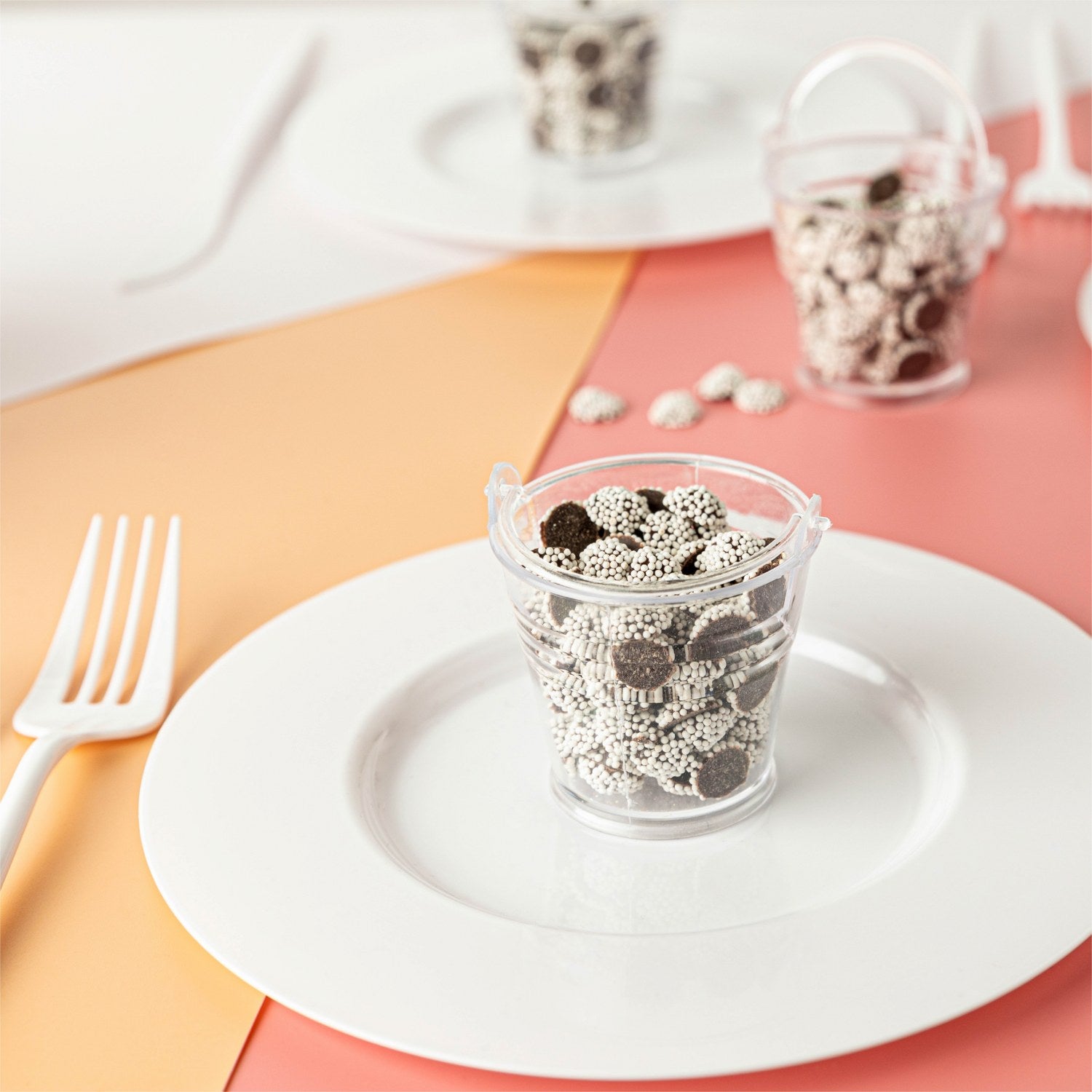 Pail Shaped Acrylic Candy Boxes 12 Pack 2.16"X2.5"