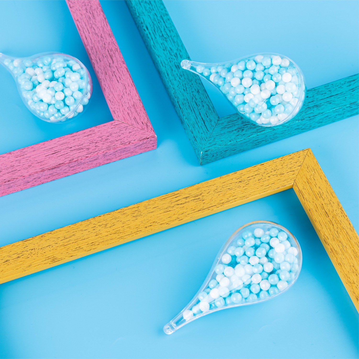 Tear Drop Shaped Acrylic Candy Boxes 12 Pack 4.34"X2.14"