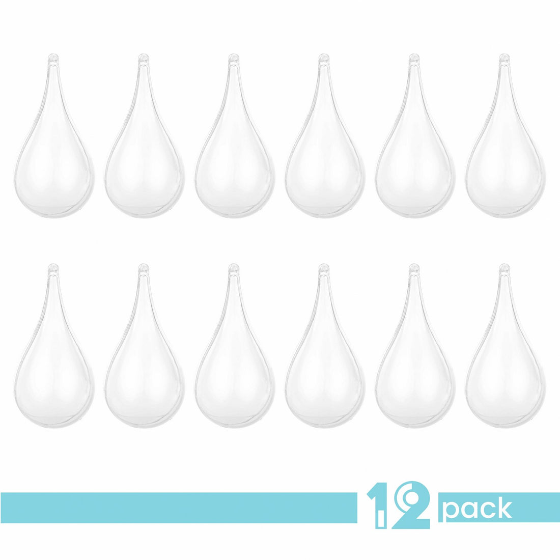 Tear Drop Shaped Acrylic Candy Boxes 12 Pack 4.34"X2.14"
