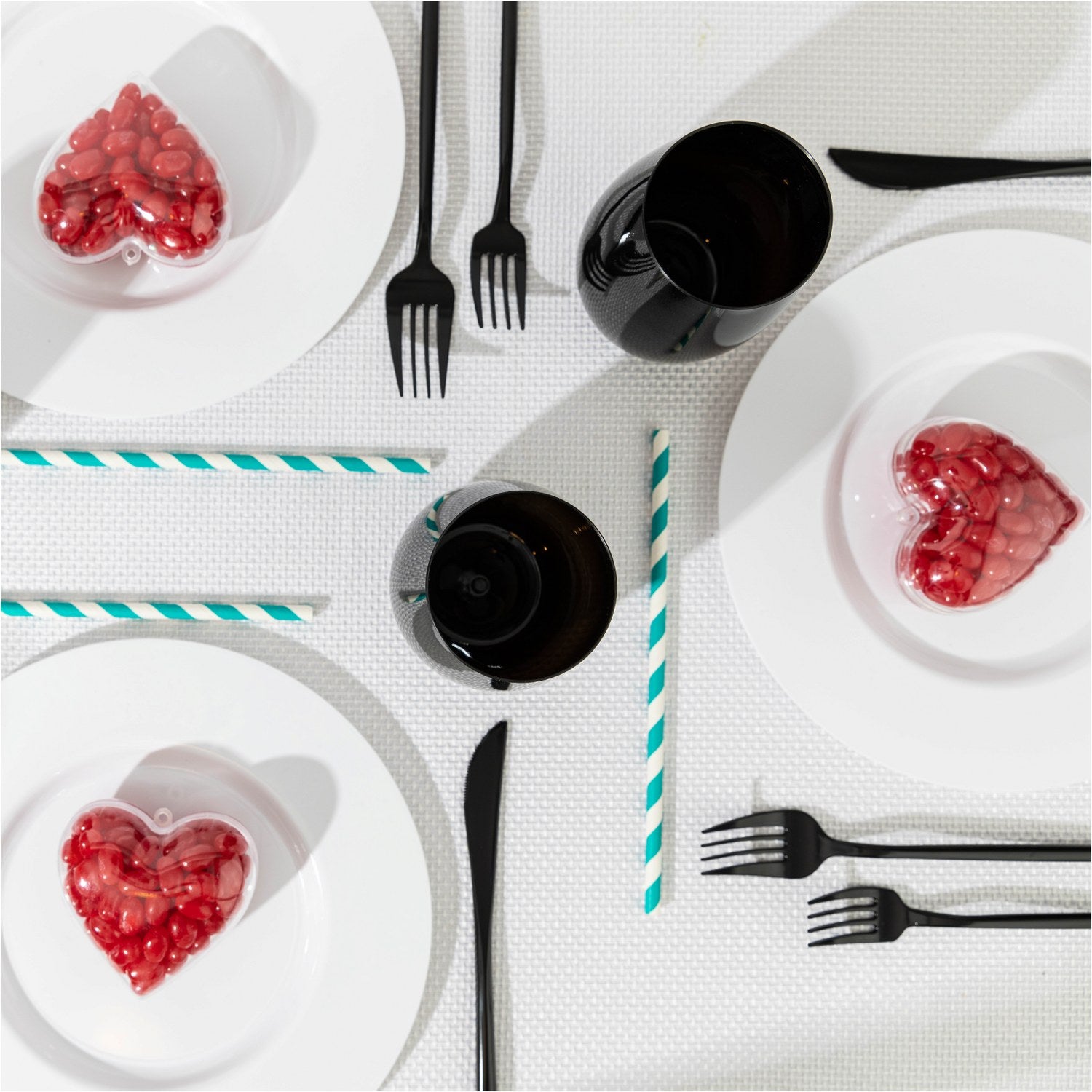 Heart Shaped Acrylic Candy Boxes 12 Pack 2.51"X2.08"X1.18"