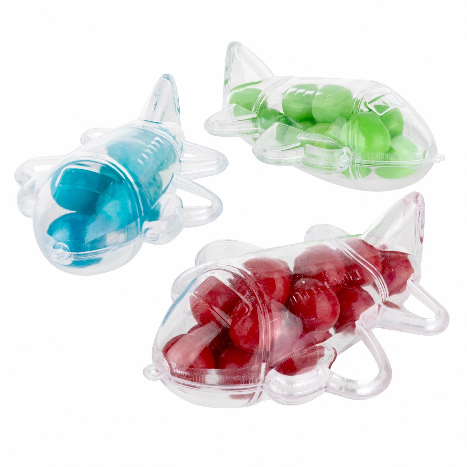 Airplane Shaped Acrylic Candy Boxes 12 Pack 3.77"x3.11"x1.18"