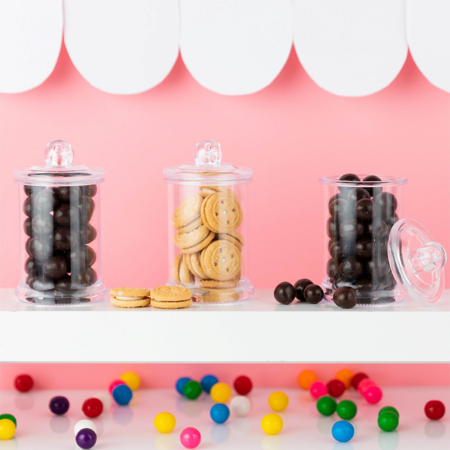 Cookie Jar Shaped Acrylic Candy Boxes 8 Pack 1.96"X3.14"