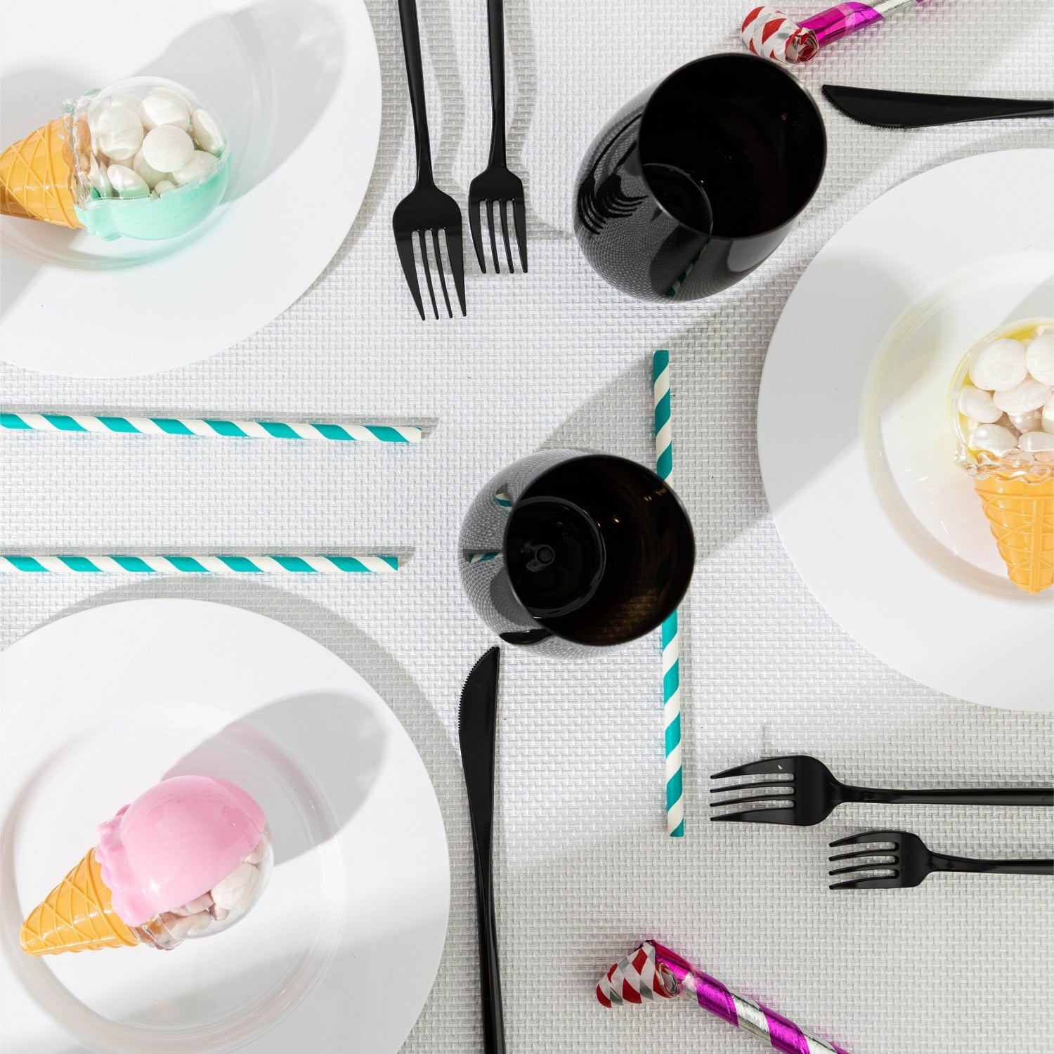 Ice Cream Shaped Acrylic Candy Boxes 12 Pack 2.36"X4.33"