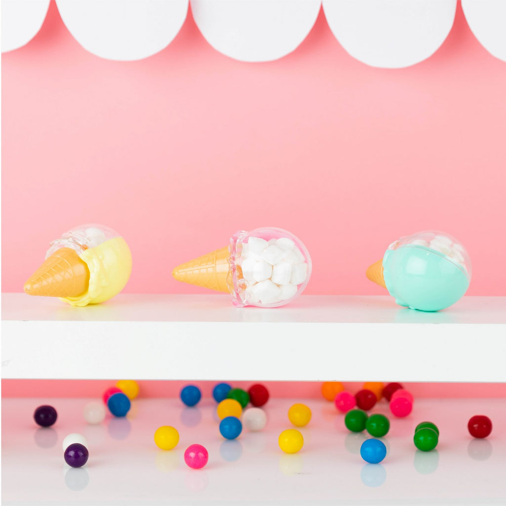 Ice Cream Shaped Acrylic Candy Boxes 12 Pack 1.96"X3.54"