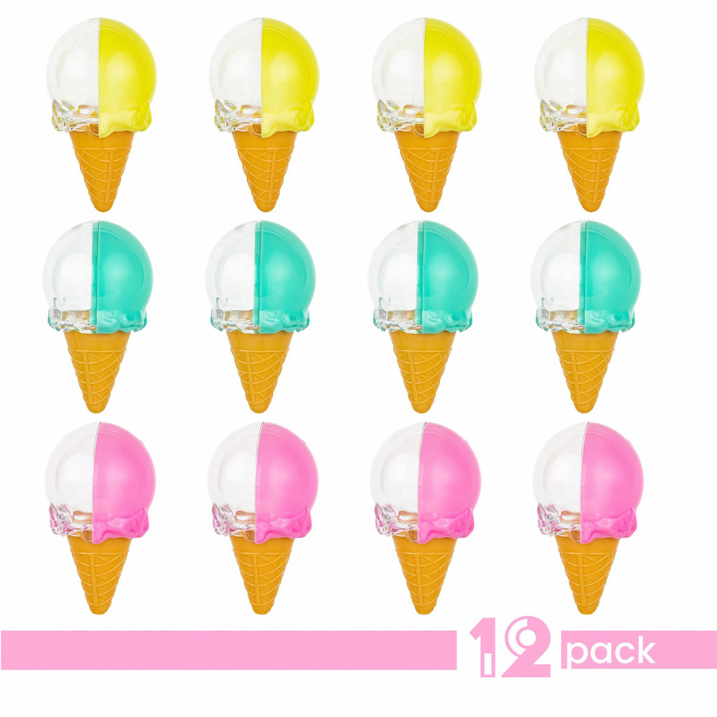 Ice Cream Shaped Acrylic Candy Boxes 12 Pack 1.96"X3.54"