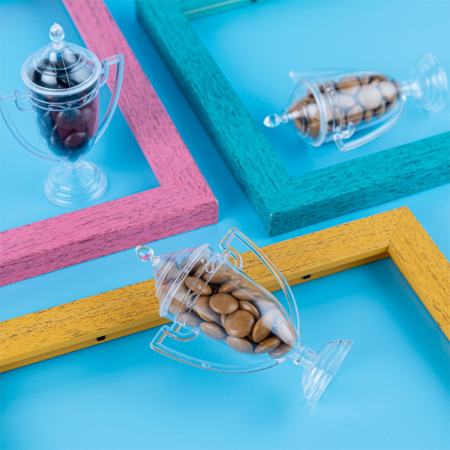 Trophy Cup Shaped Acrylic Candy Boxes 12 Pack 1.69"X3.5"X3.14"