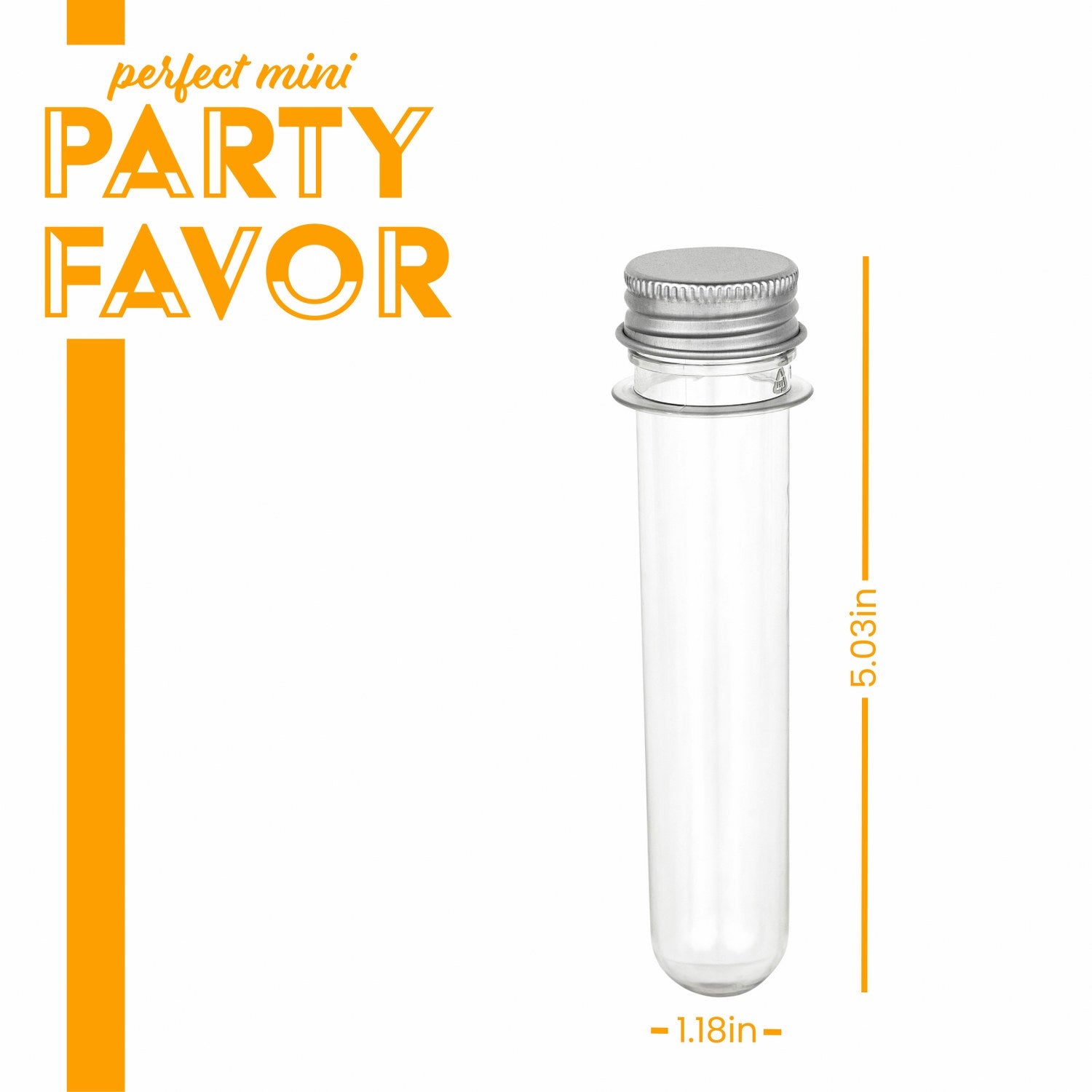 Tube Shaped Acrylic Candy Boxes With Aluminum Cover 12 Pack 1.18"X5.03"