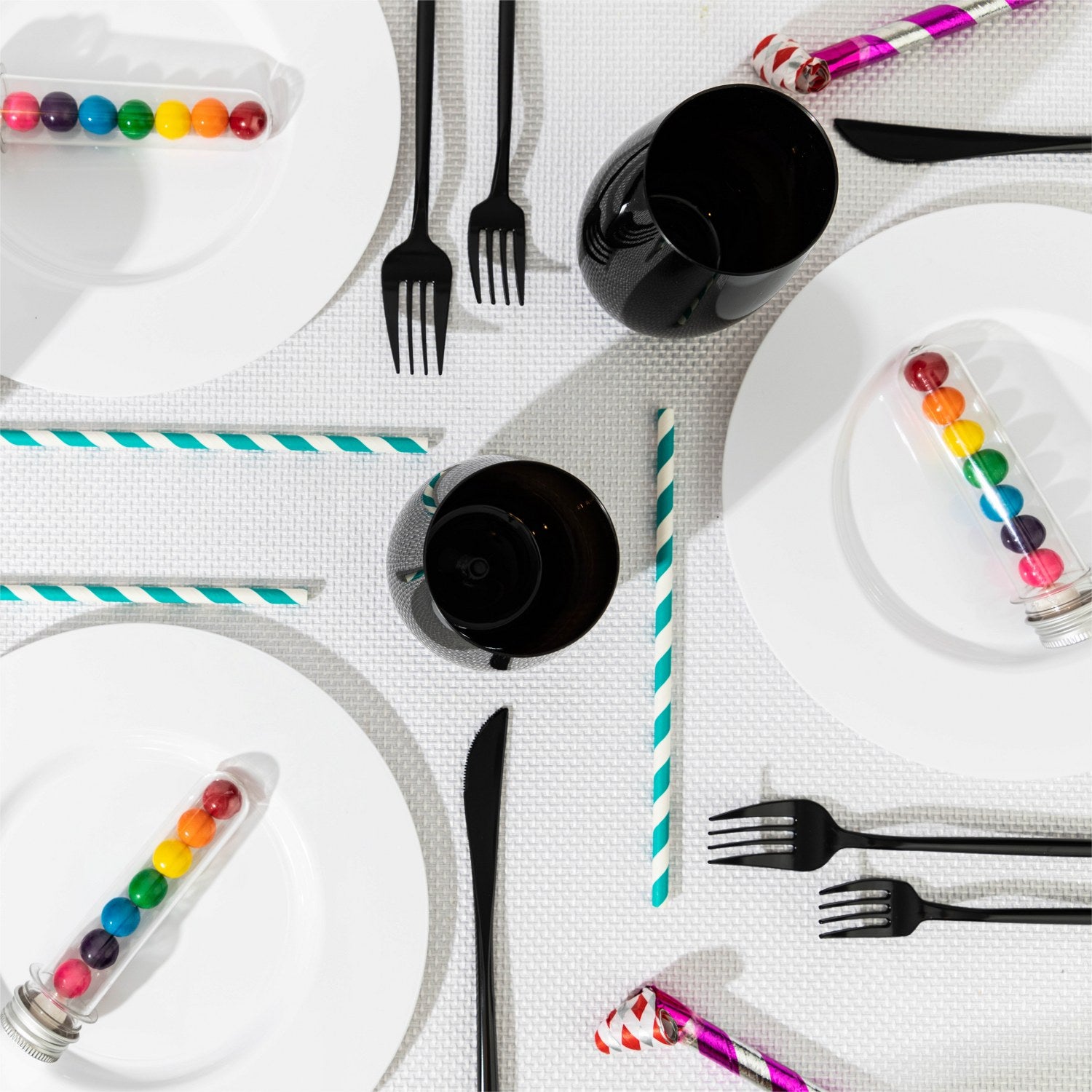 Tube Shaped Acrylic Candy Boxes With Aluminum Cover 12 Pack 1.18"X5.03"