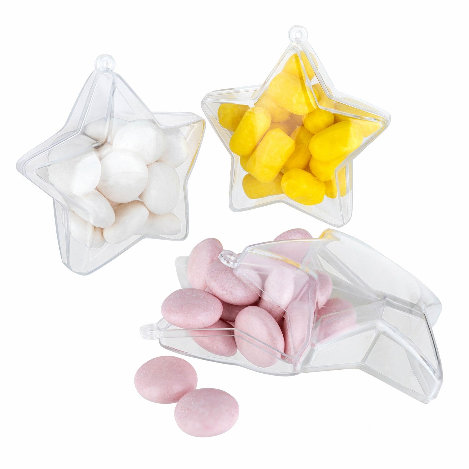 Star Shaped Acrylic Candy Boxes 12 Pack 2.95"X1.25"