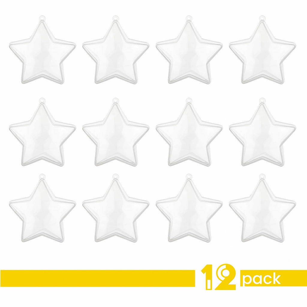 Star Shaped Acrylic Candy Boxes 12 Pack 2.95"X1.25"