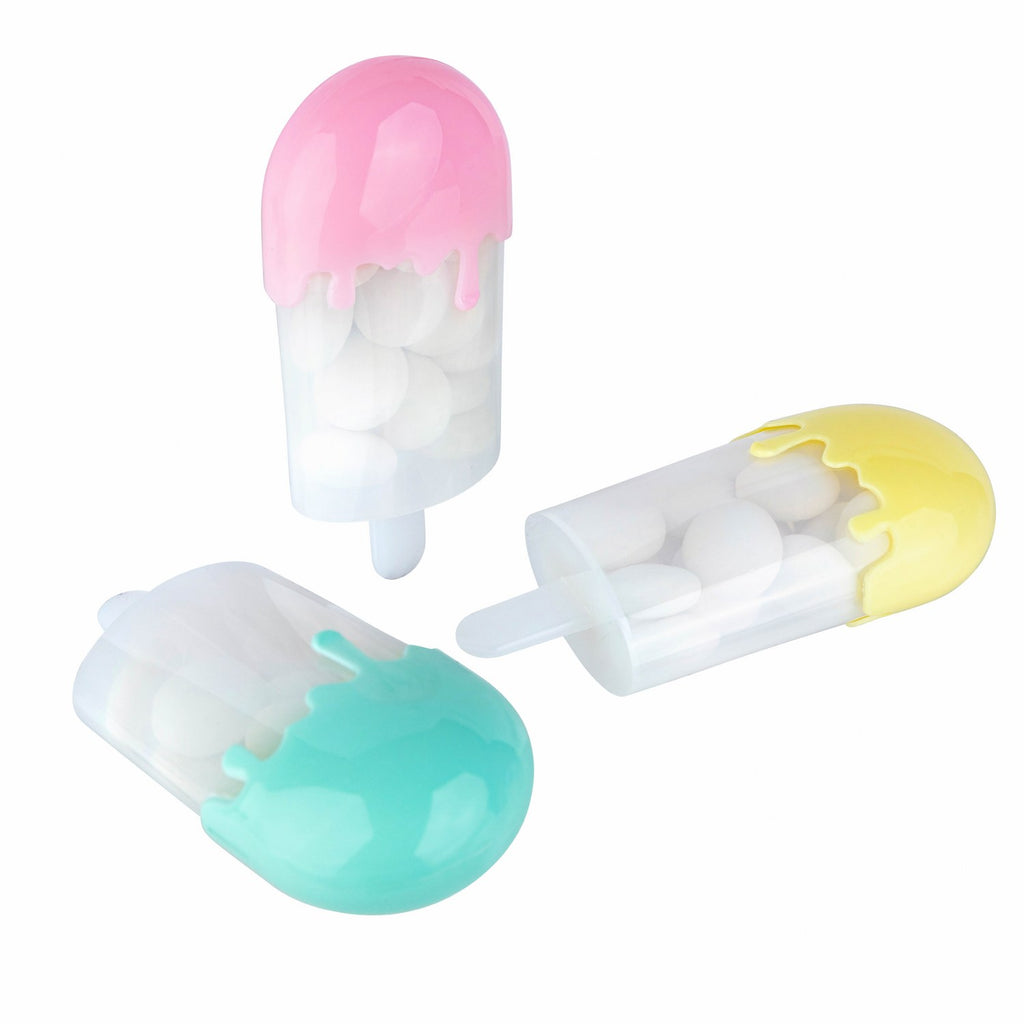 Ice Cream Shaped Acrylic Candy Boxes 9 Pack 1.88"X4.33"X1.18"