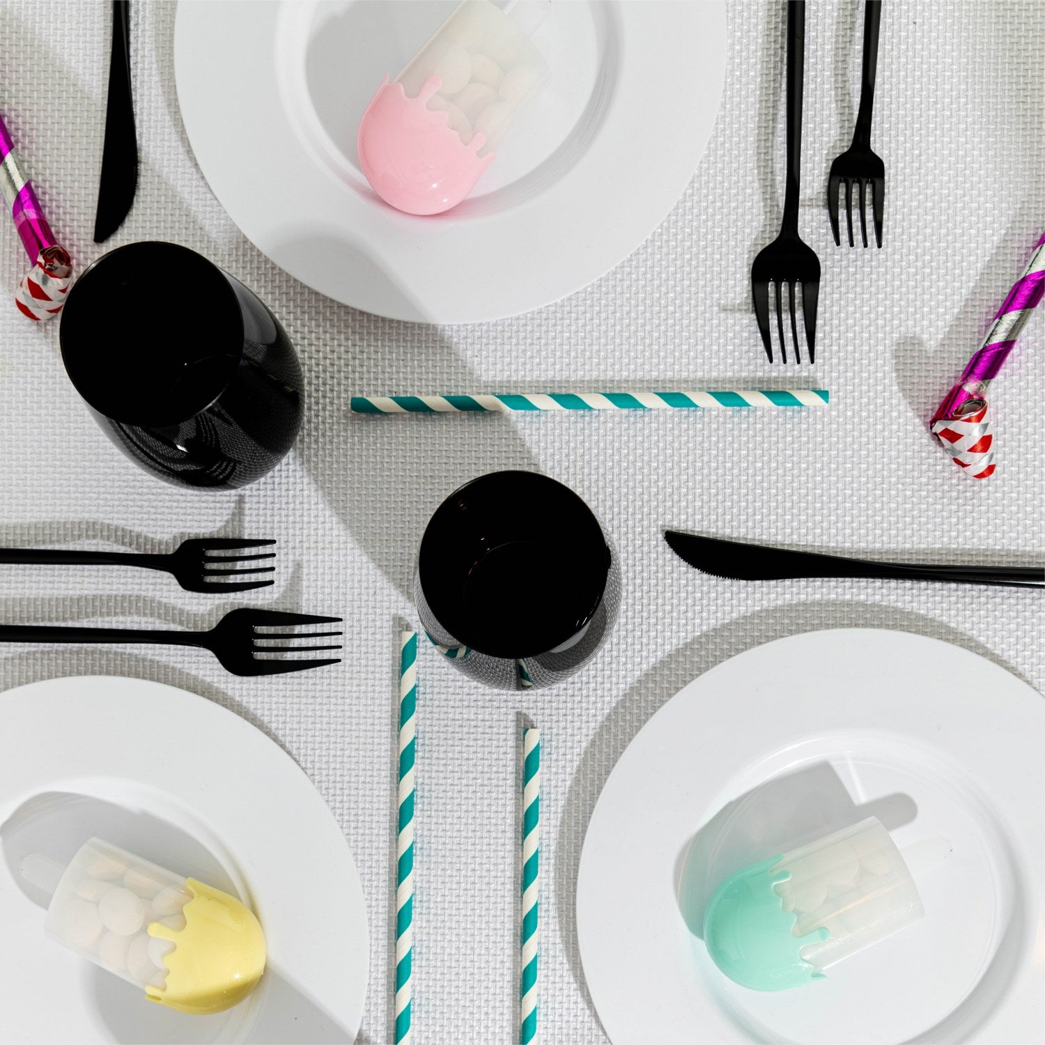 Ice Cream Shaped Acrylic Candy Boxes 9 Pack 1.88"X4.33"X1.18"