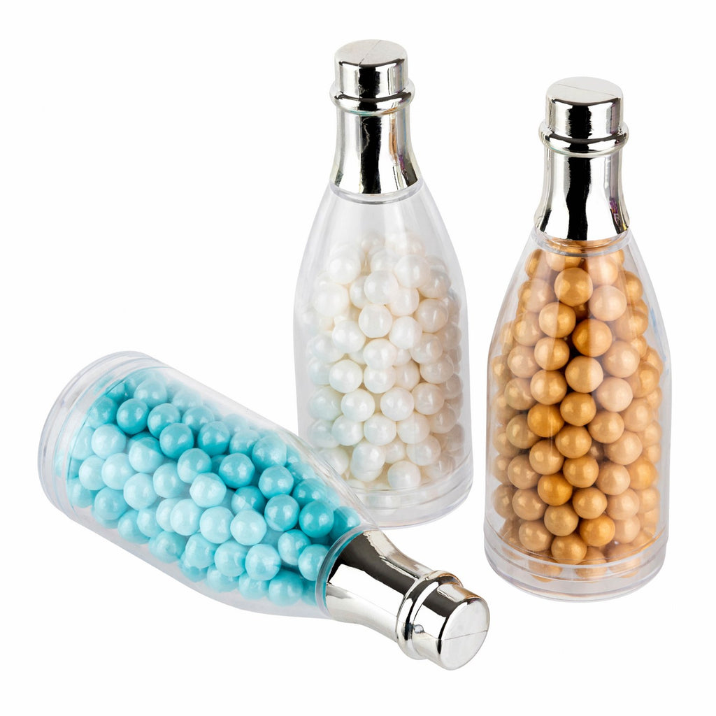 Champagne Bottle Shaped Acrylic Candy Boxes 12 Pack 1.57"X4.13"