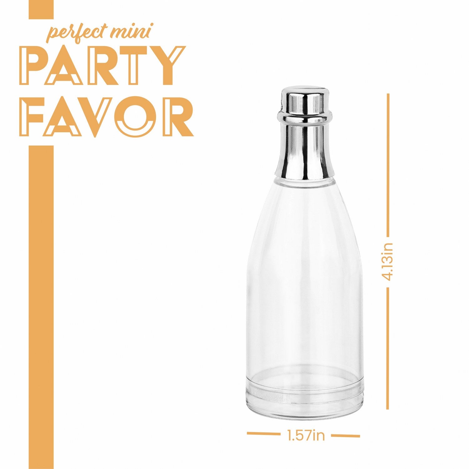 Champagne Bottle Shaped Acrylic Candy Boxes 12 Pack 1.57"X4.13"