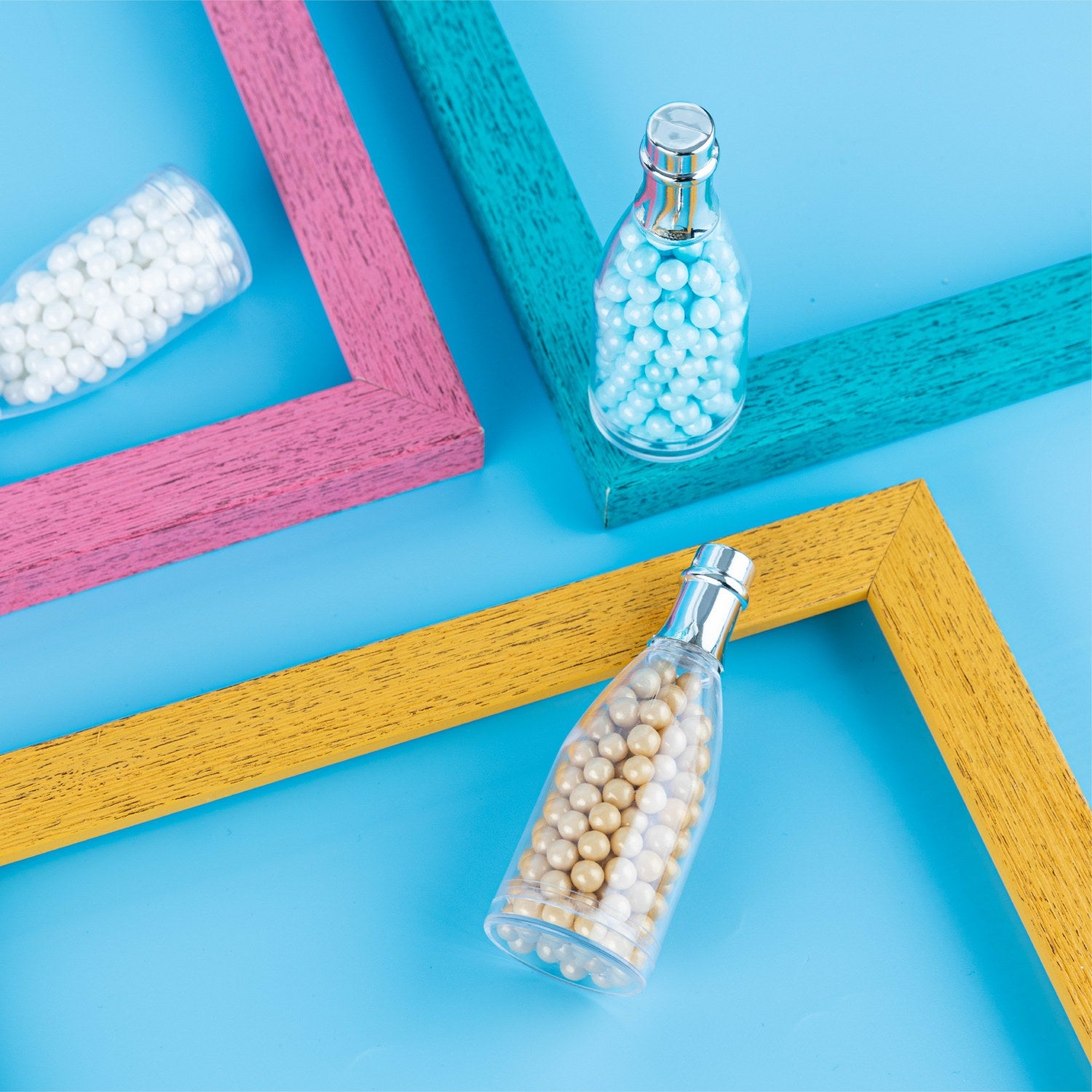 Champagne Bottle Shaped Acrylic Candy Boxes 12 Pack 1.57"X4.13"