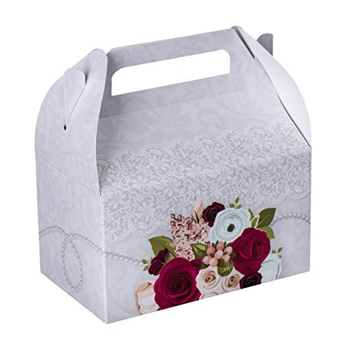 Paper Treat Boxes Bridal 6.25" X 3.75" X 3.5" 10 Pack