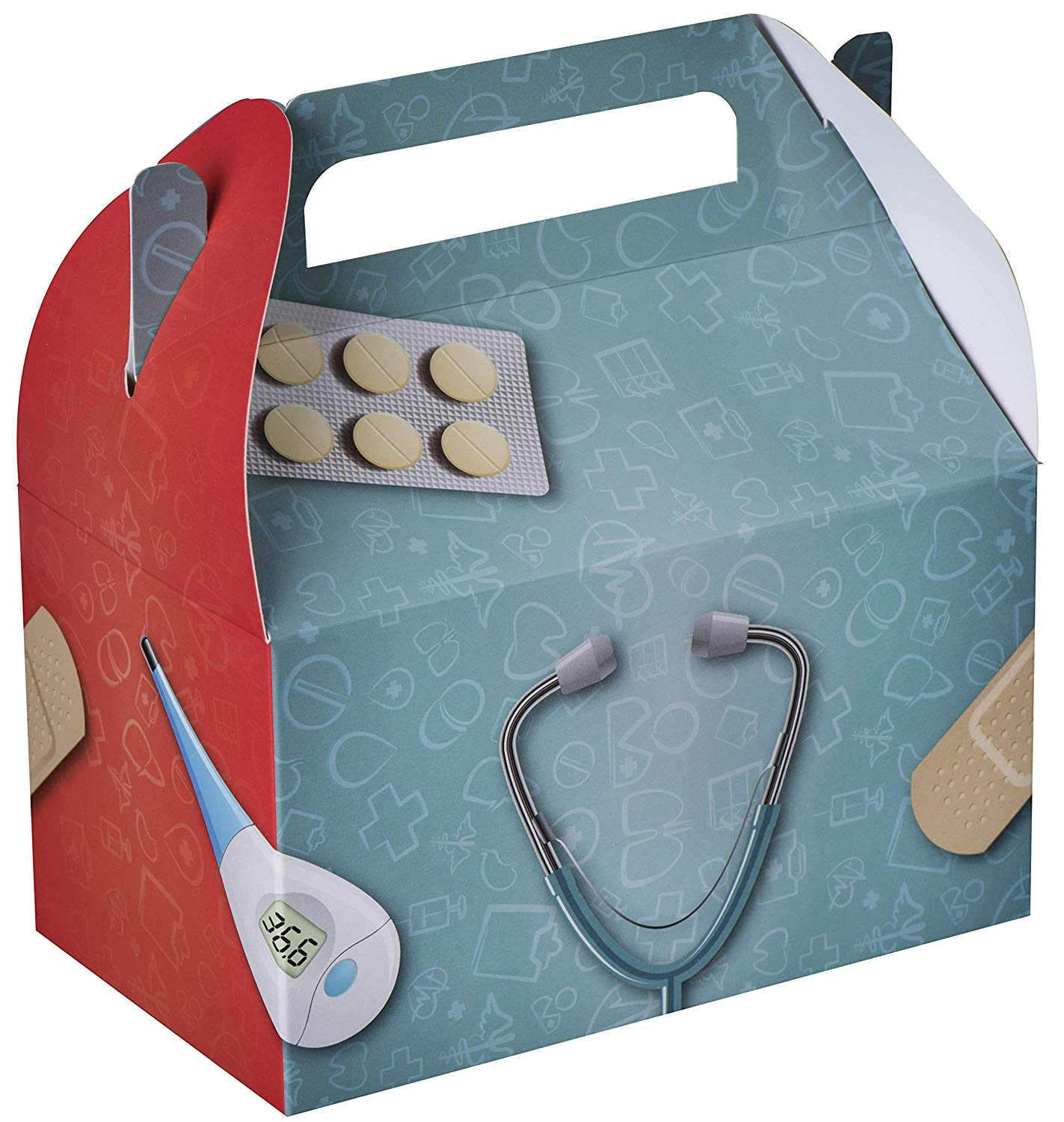 Paper Treat Boxes Doctor/Nurse 10 Pack S 6.25" X 3.75" X 3.5"