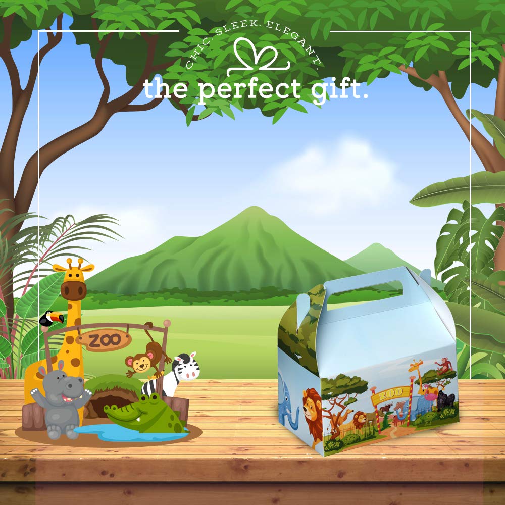 Zoo Paper Treat Boxes 10 Pack 6.25" X 3.75" X 3.5"