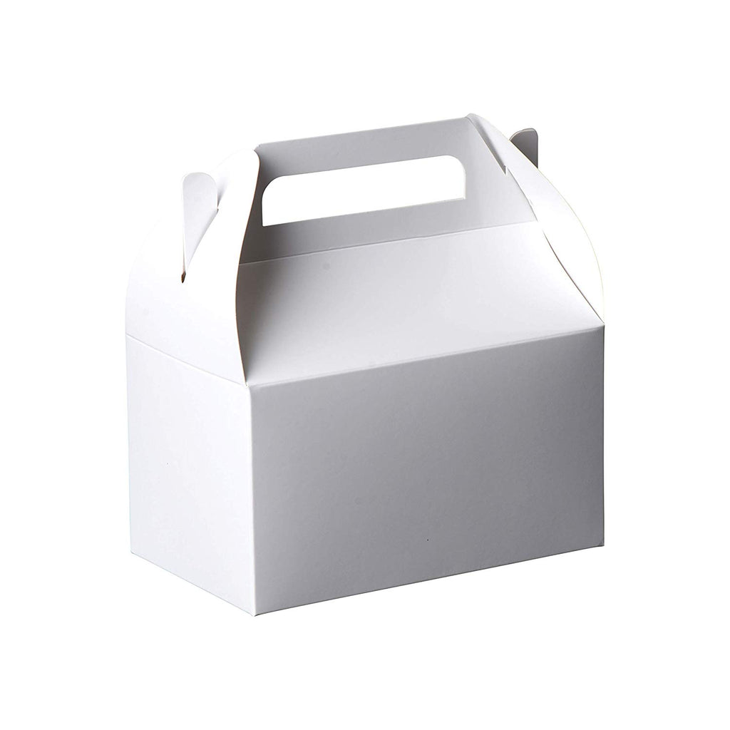White Party Favors Paper Treat Boxes 10 Pack 6.25" X 3.75" X 3.5"