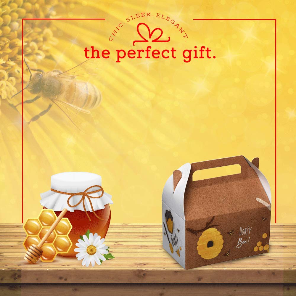 Honeybees Paper Treat Boxes 10 Pack 6.25" X 3.75" X 3.5"