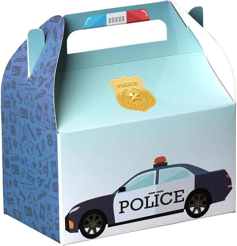 Paper Treat Boxes 10 Pack 6.25" X 3.75" X 3.5" Police