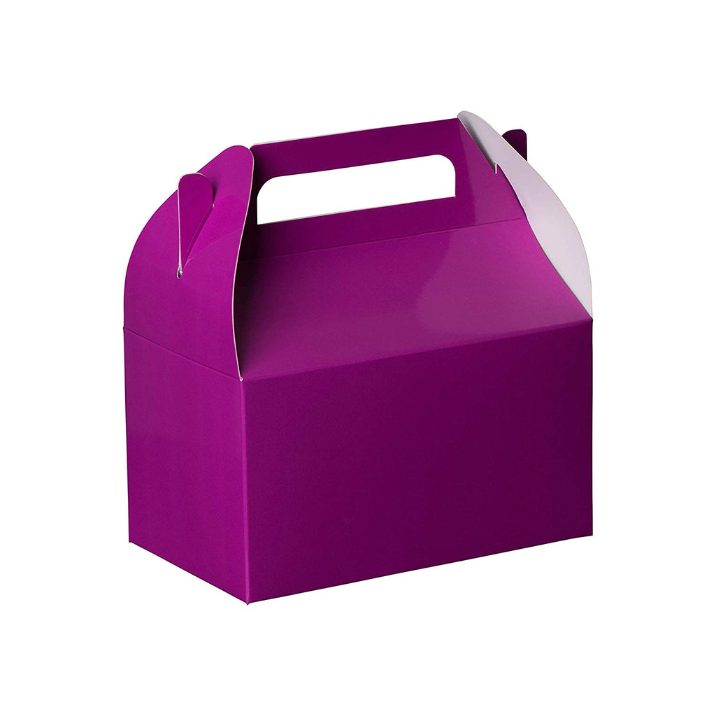 Purple 6.25" X 3.75" X 3.5" Party Favors Paper Treat Boxes 10 Pack