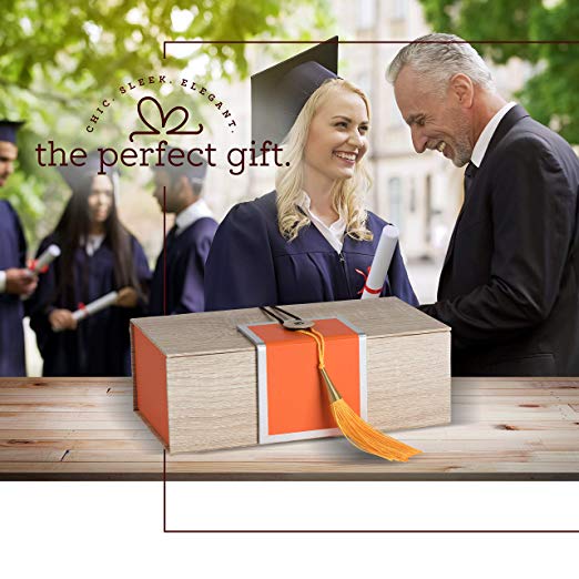 Orange Gift Box With Tassel 4 Pack 7"X4"X 2.5