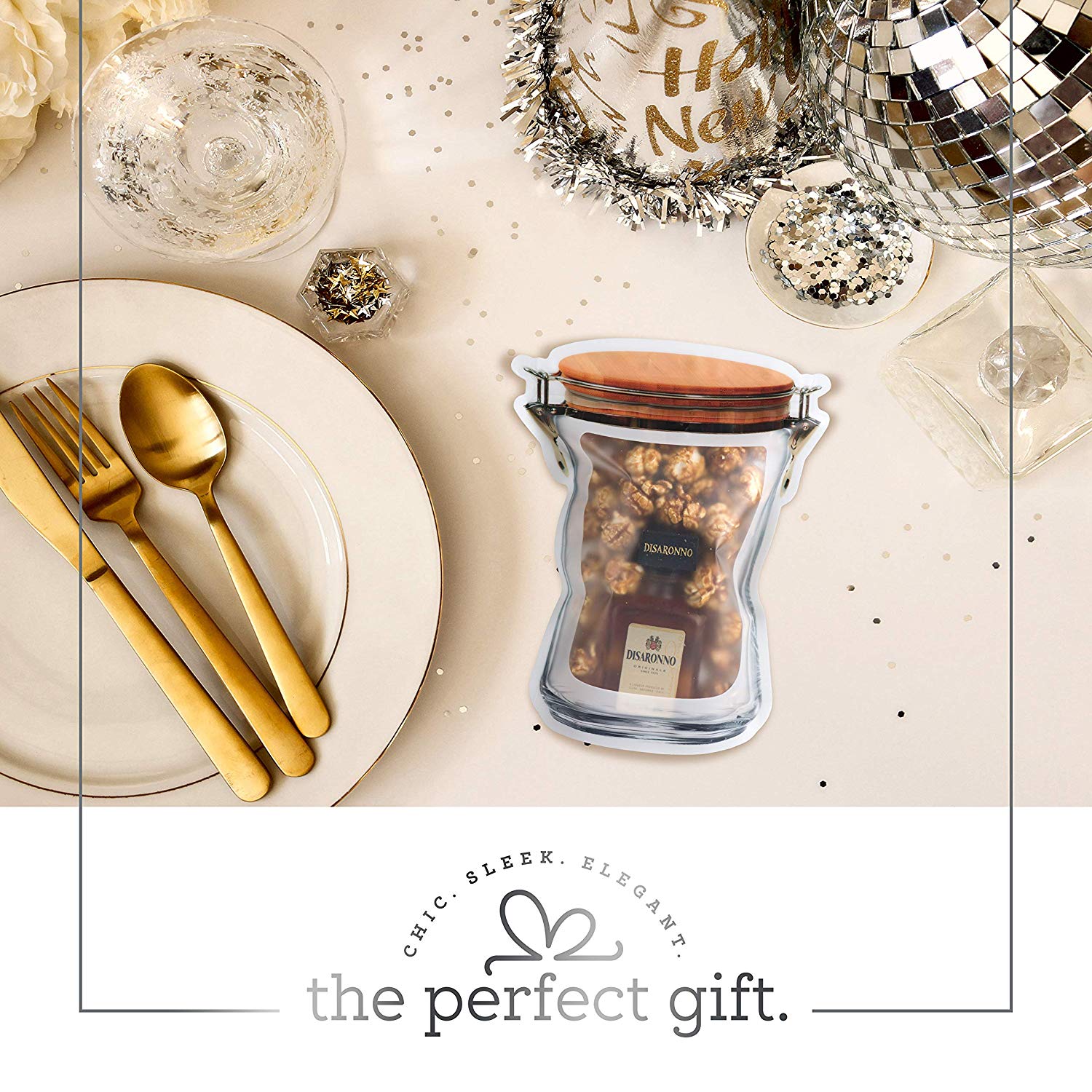 Jar Shape Airtight Wood Bag Pack of 10 6"X7.5"