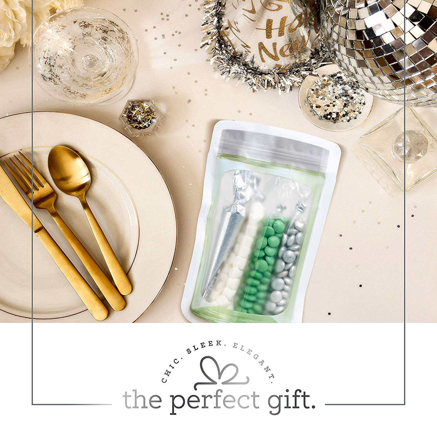 Jar Shape Airtight Bag Silver 6"X9.5" 10 Packs