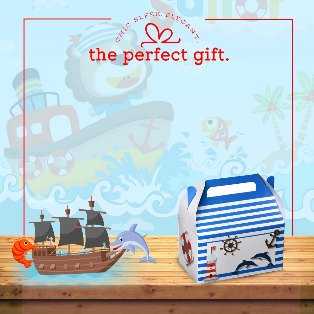 Sailor Paper Treat Boxes 10 Pack 6.25" X 3.75" X 3.5"