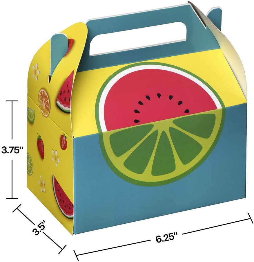 Fruit Paper Treat Boxes 10 Pack 6.25" X 3.75" X 3.5"