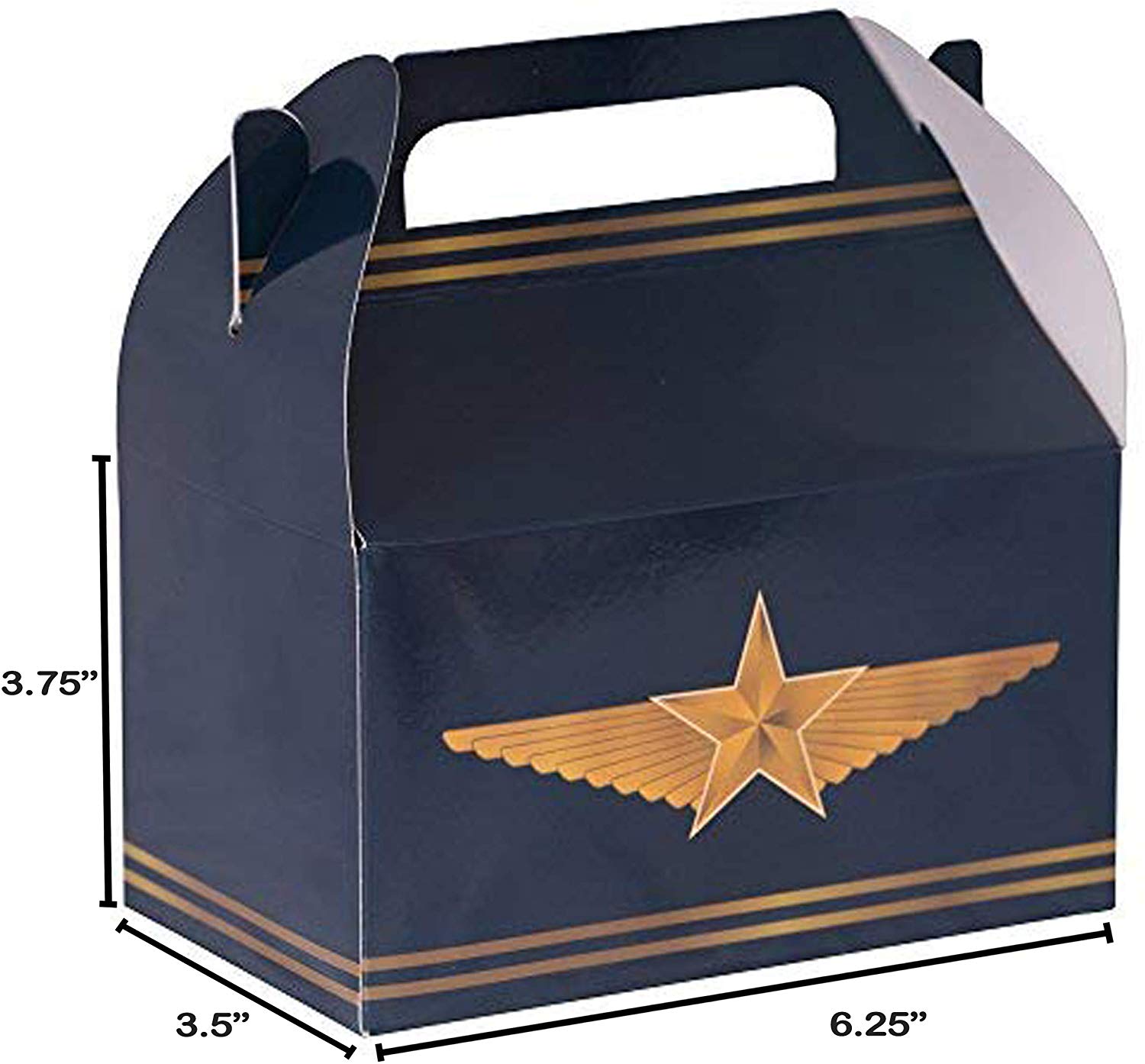 Paper Treat Boxes 10 Pack 6.25" X 3.75" X 3.5" Pilot Design