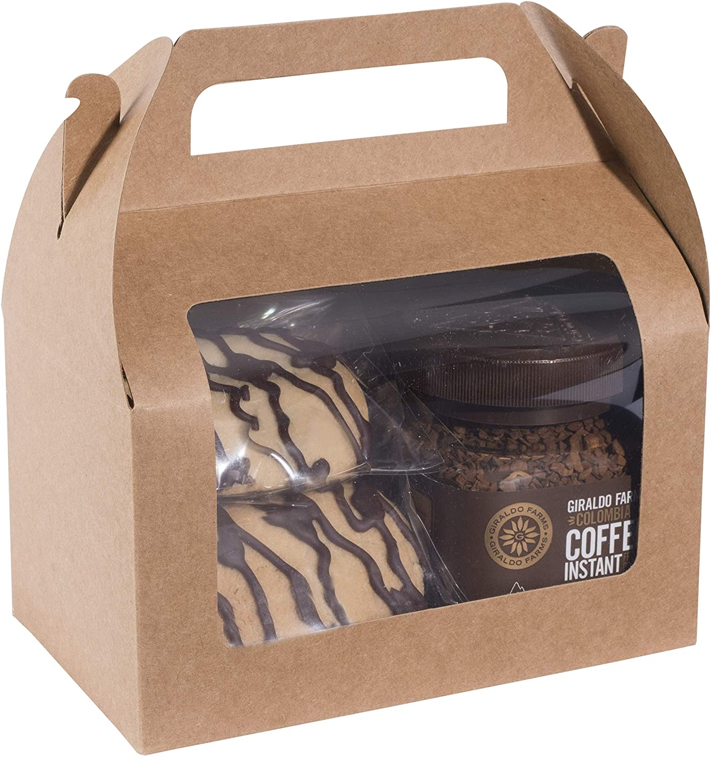 Kraft Window Treat Box 6.25" X 3.75" X 3.5" 10 Pack