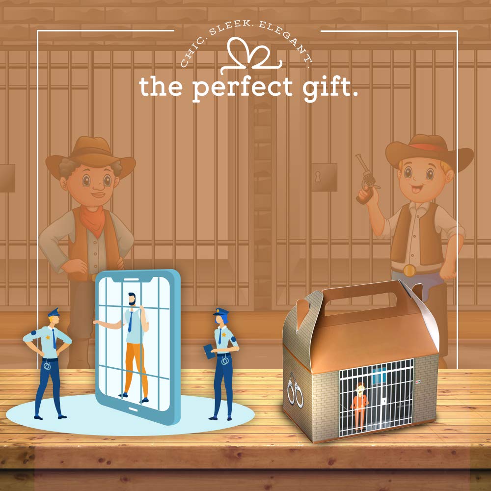 Prison Paper Treat Boxes 10 Pack 6.25" X 3.75" X 3.5"