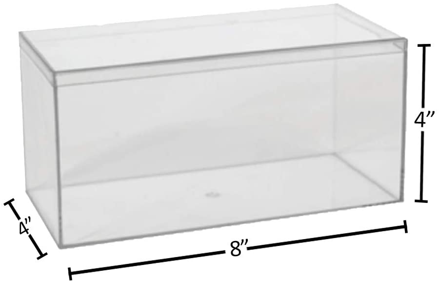 Clear Acrylic Boxes 3 Pack 8X4X4
