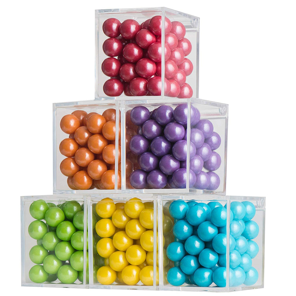 Clear Acrylic Boxes 6 Pack 2.36''X2.36''X2.76''
