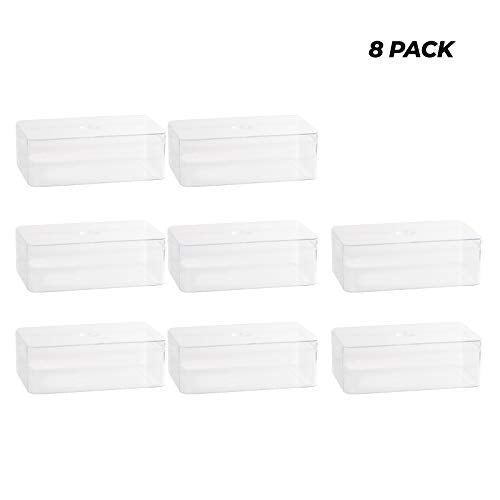 Clear Acrylic Boxes 5.75"X3.55"X2" 8 Pack