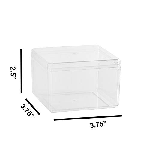 Clear Acrylic Boxes 3.75"X3.75"X2.5" 8 Pack