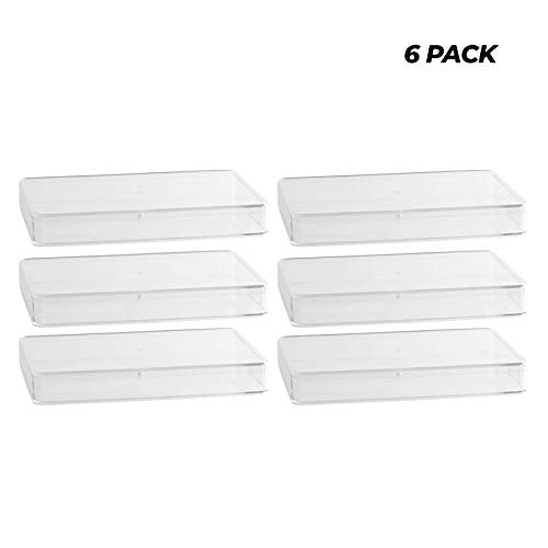 Clear Acrylic Boxes 7.25"X4.75"X1" 6 Pack