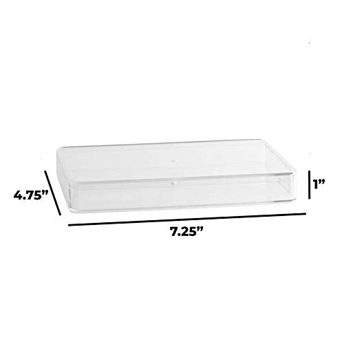 Clear Acrylic Boxes 7.25"X4.75"X1" 6 Pack