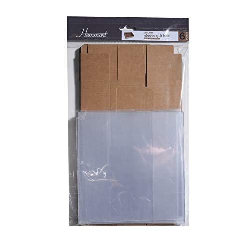 Clear Kraft Paper Sliding Gift Box 6 Pack 7 X 4.75 X 2