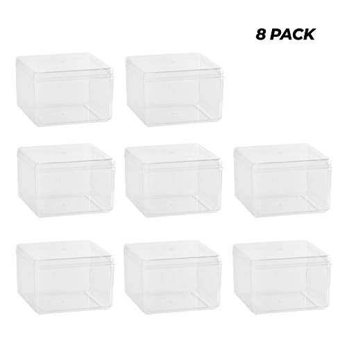 Clear Acrylic Boxes 3.75"X3.75"X2.5" 8 Pack